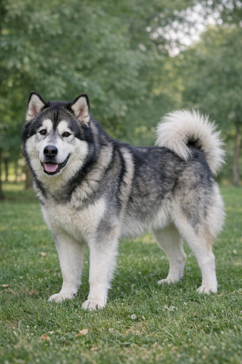 Alaskan Malamute in a park