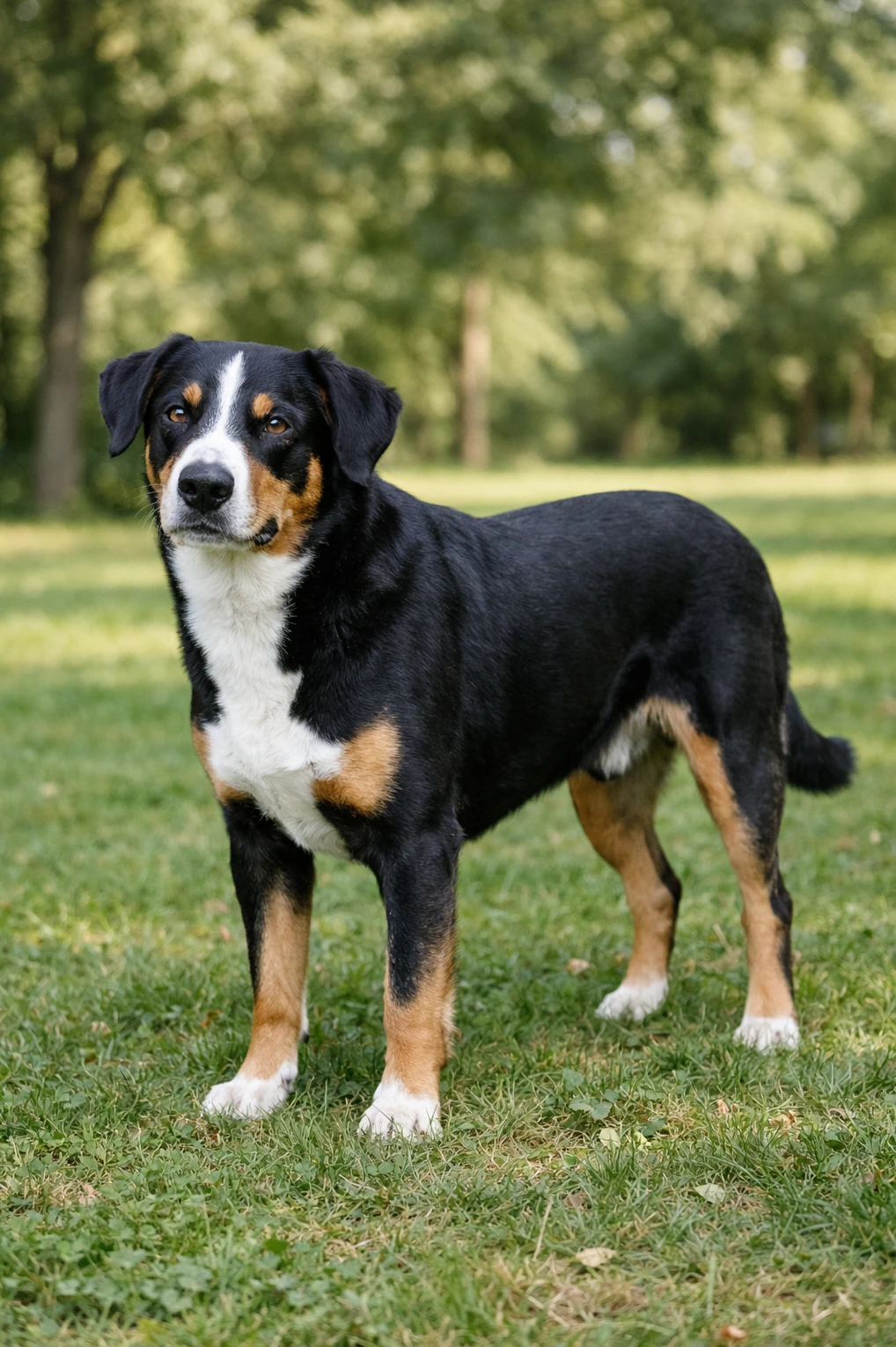 Appenzeller Sennenhund in a park