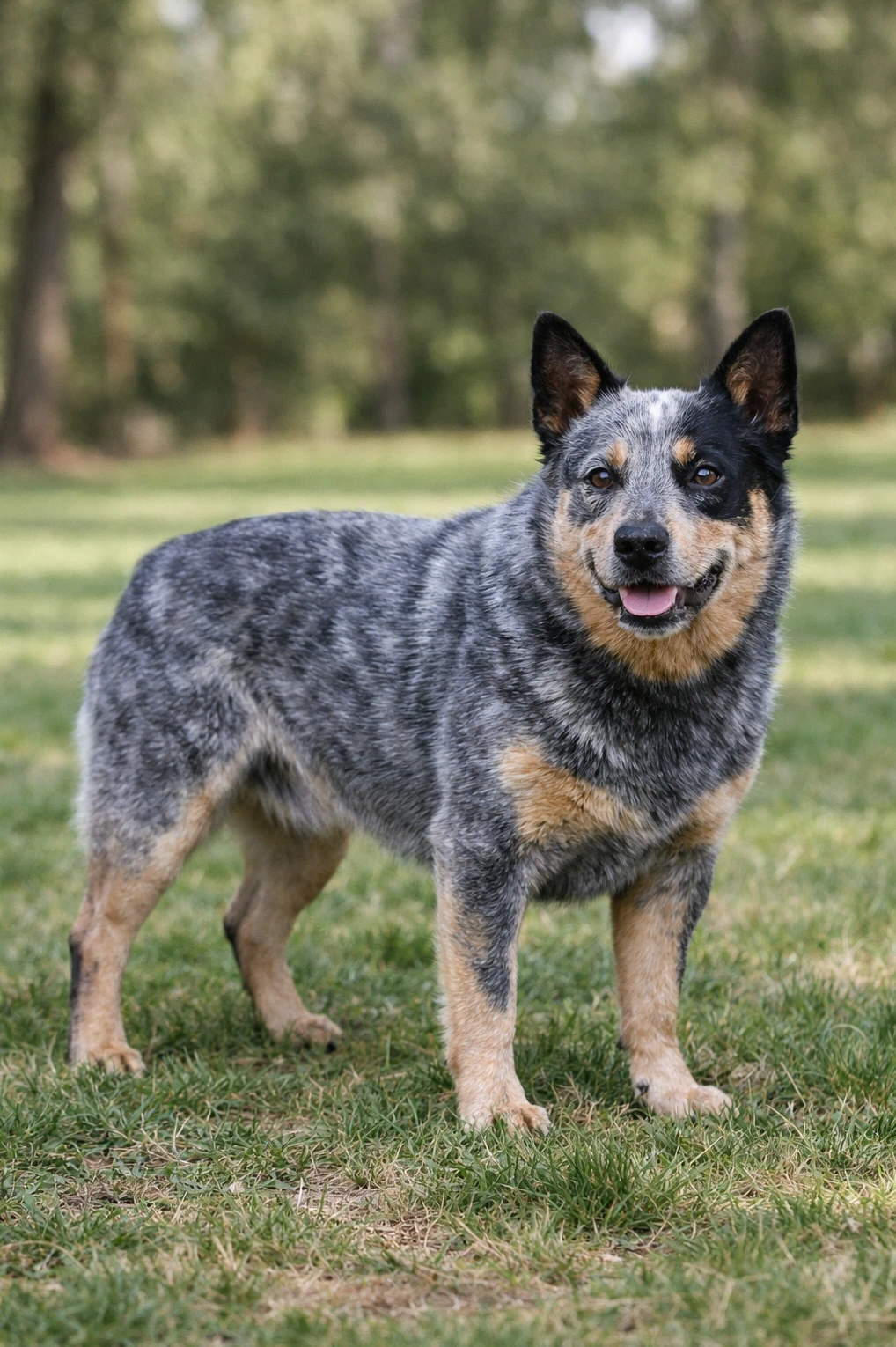 Australian Stumpy Tail Cattle Dog in a park