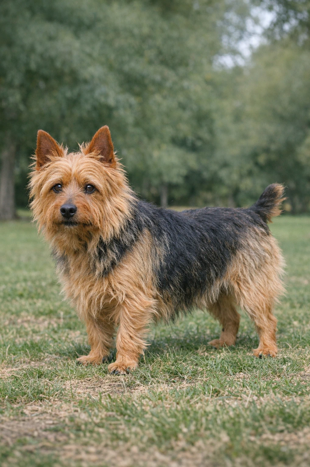 Australian Terrier in a park