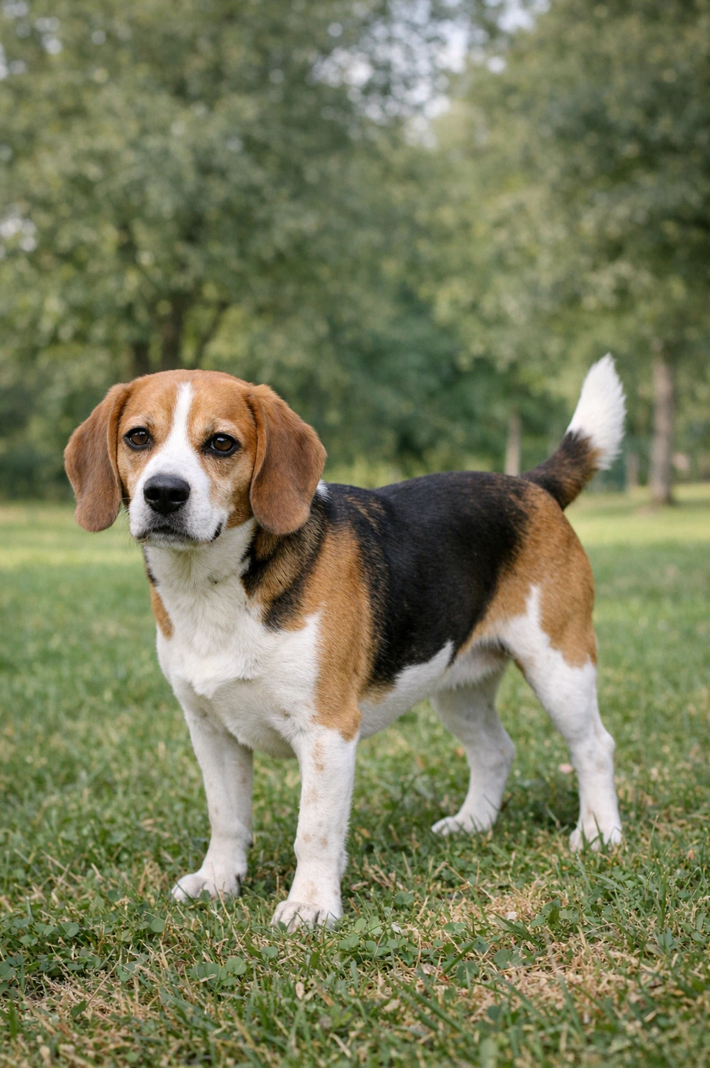 Beagle in a park