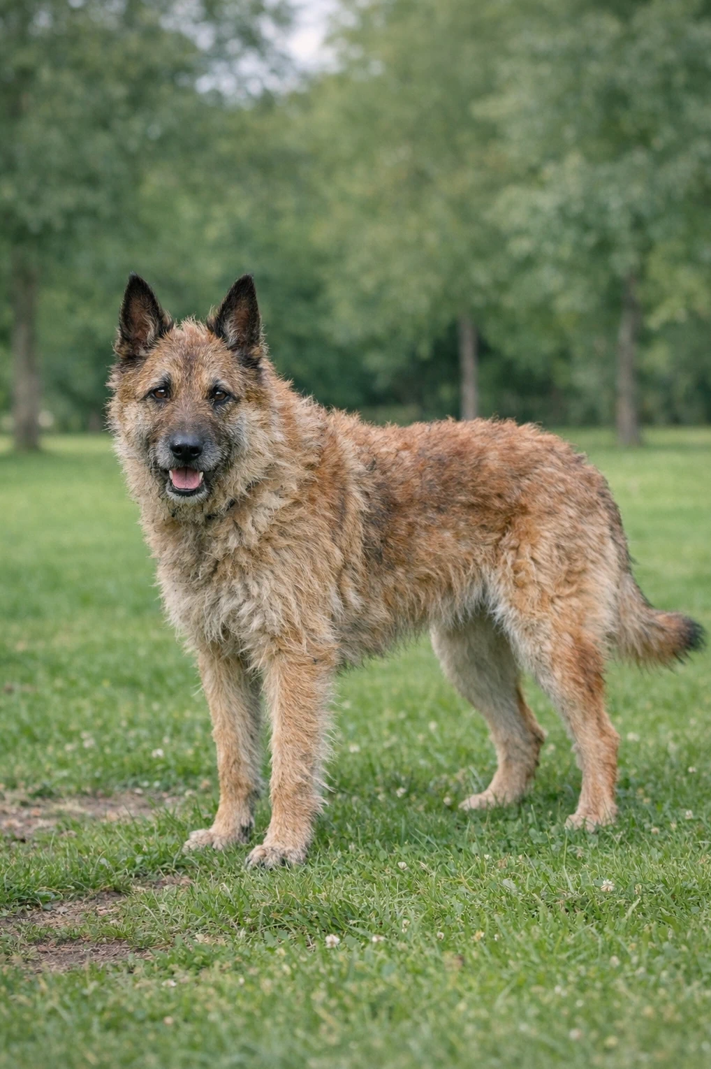 Belgian Laekenois in a park