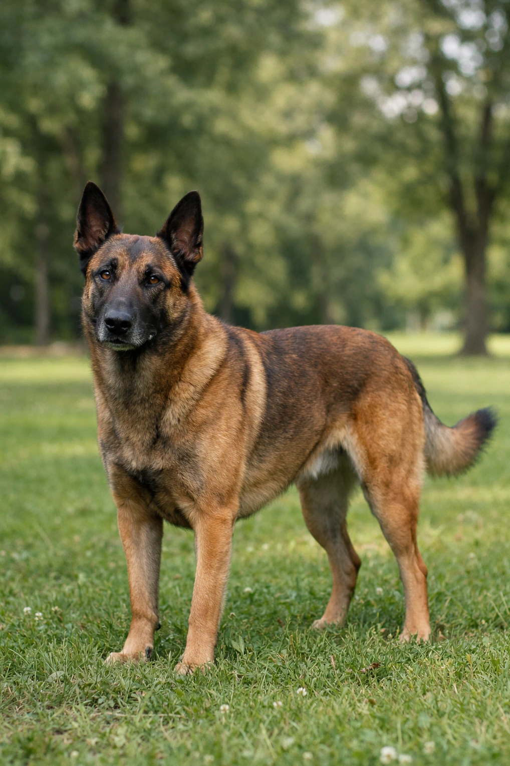 Belgian Malinois in a park