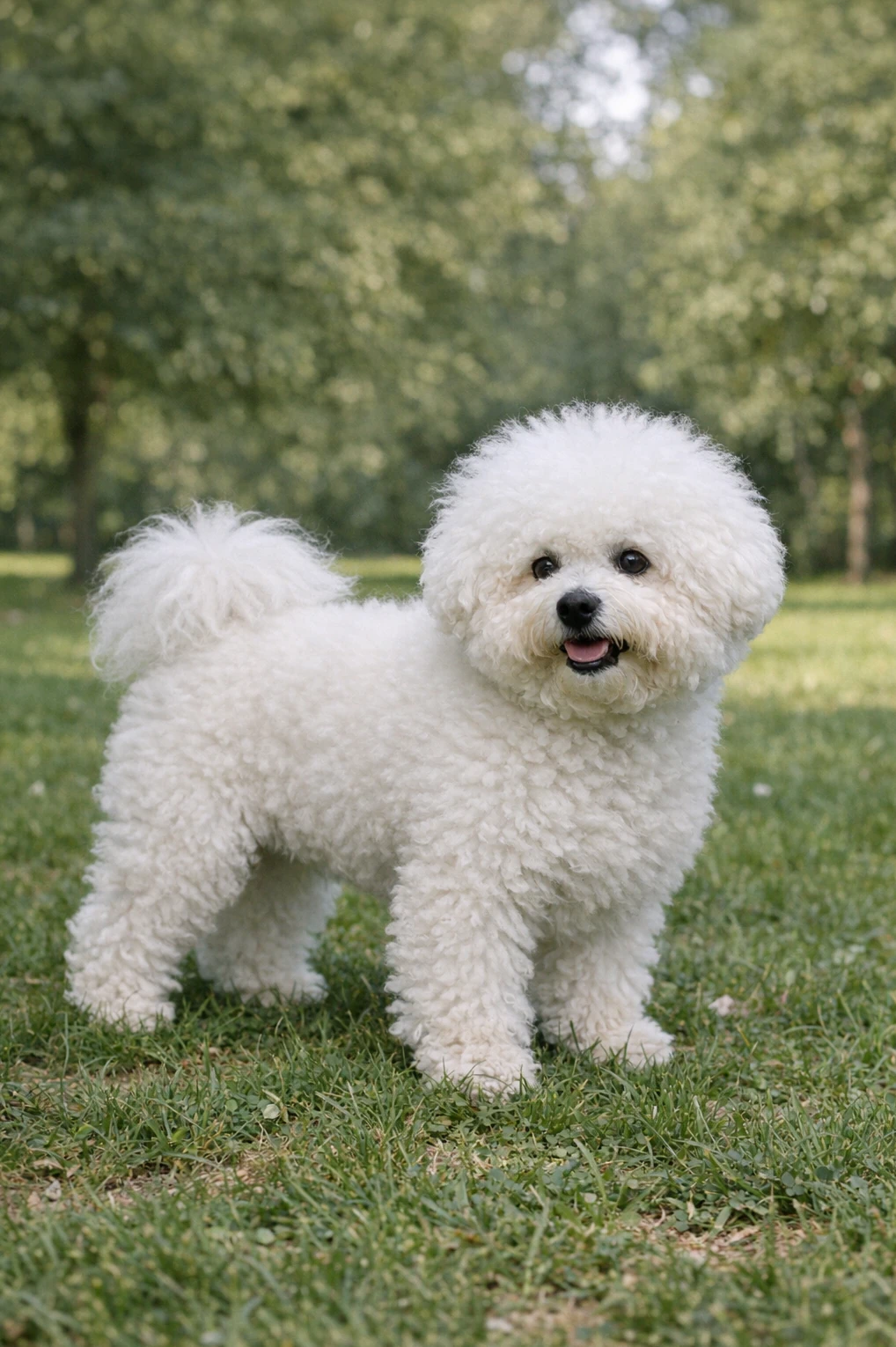 Bichon Frise in a park