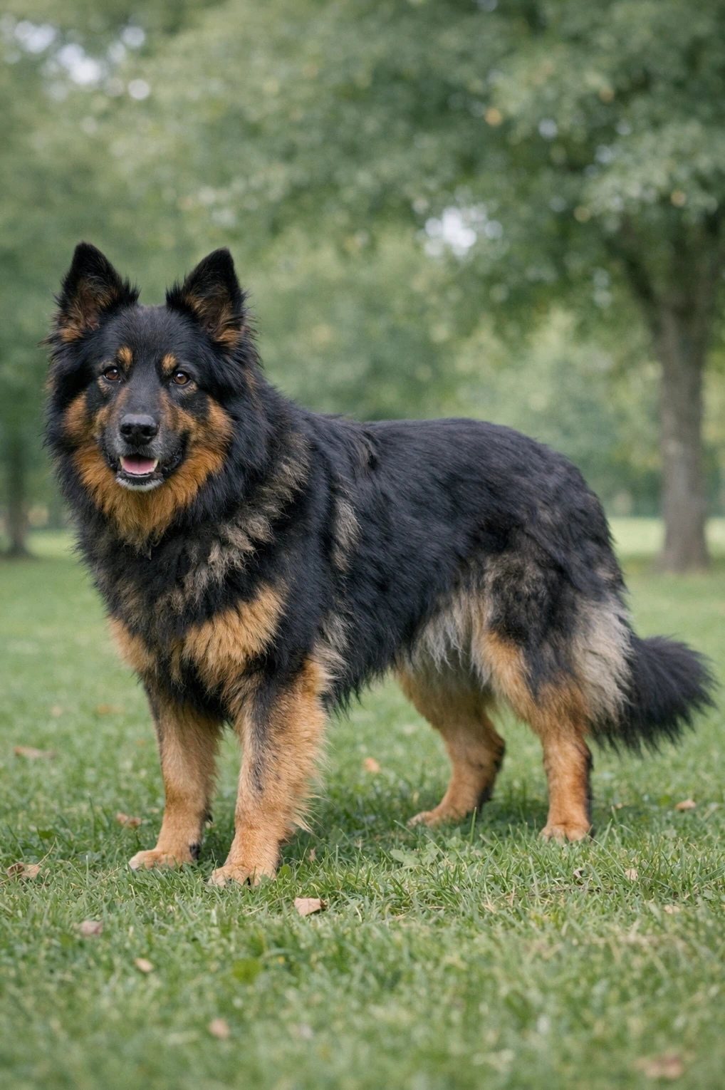 Bohemian Shepherd in a park