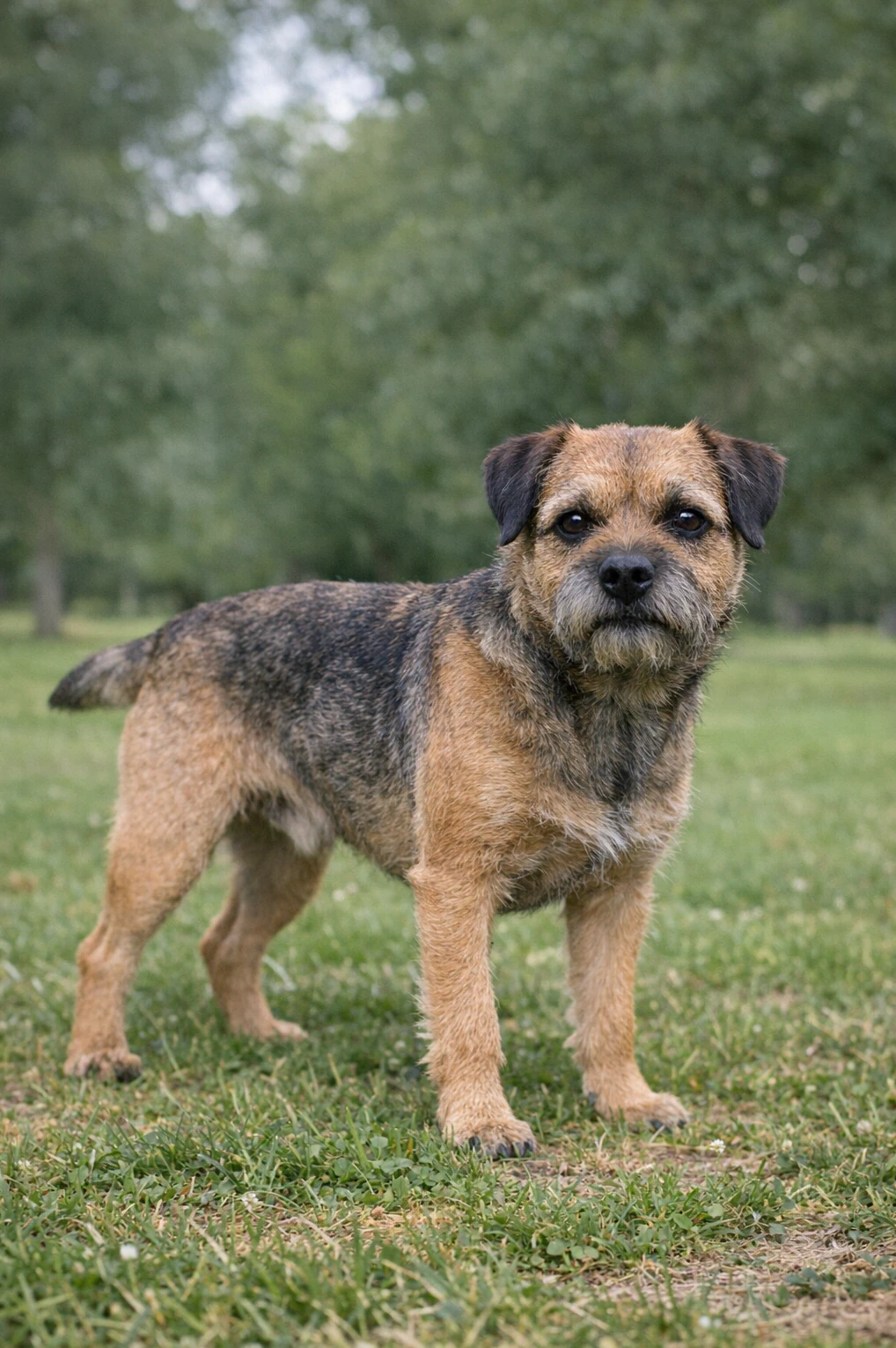 Border Terrier in a park