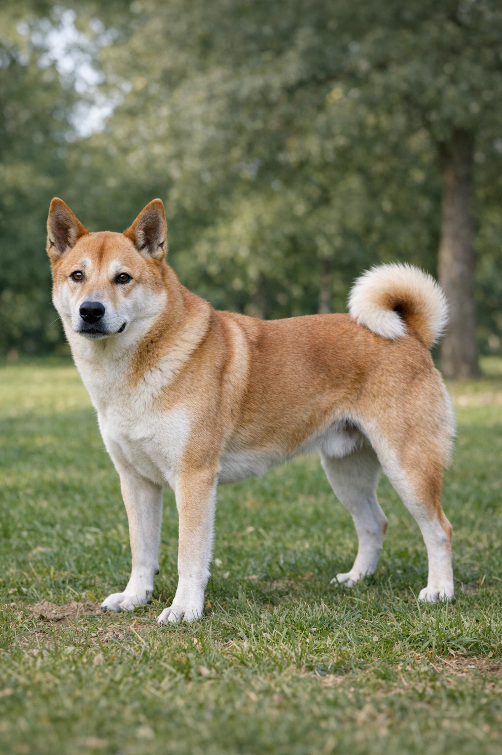 Canaan Dog in a park