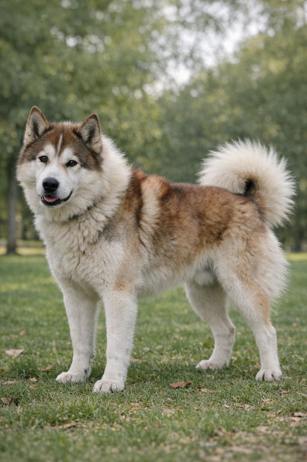 Canadian Eskimo Dog in a park