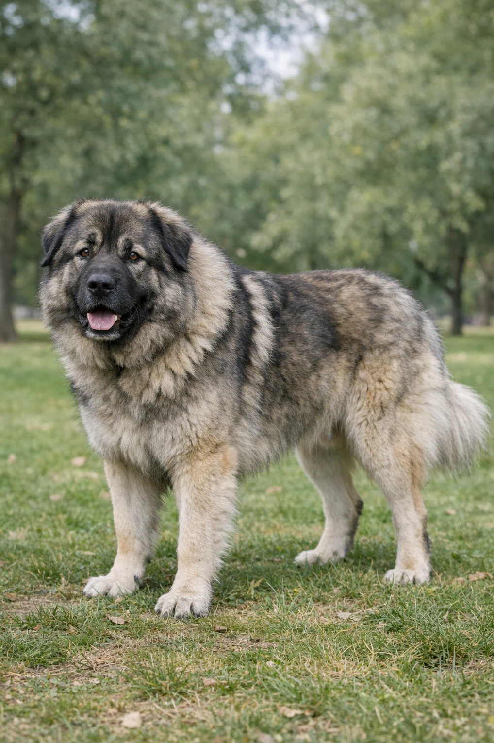 Caucasian Shepherd Dog in a park