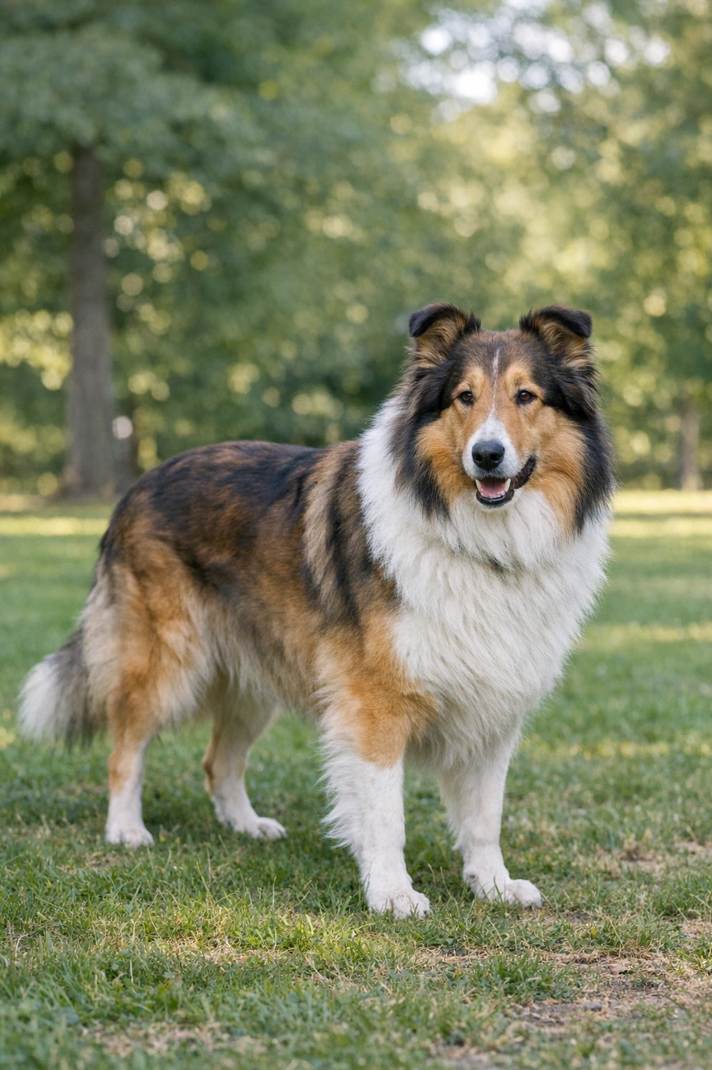 Collie in a park