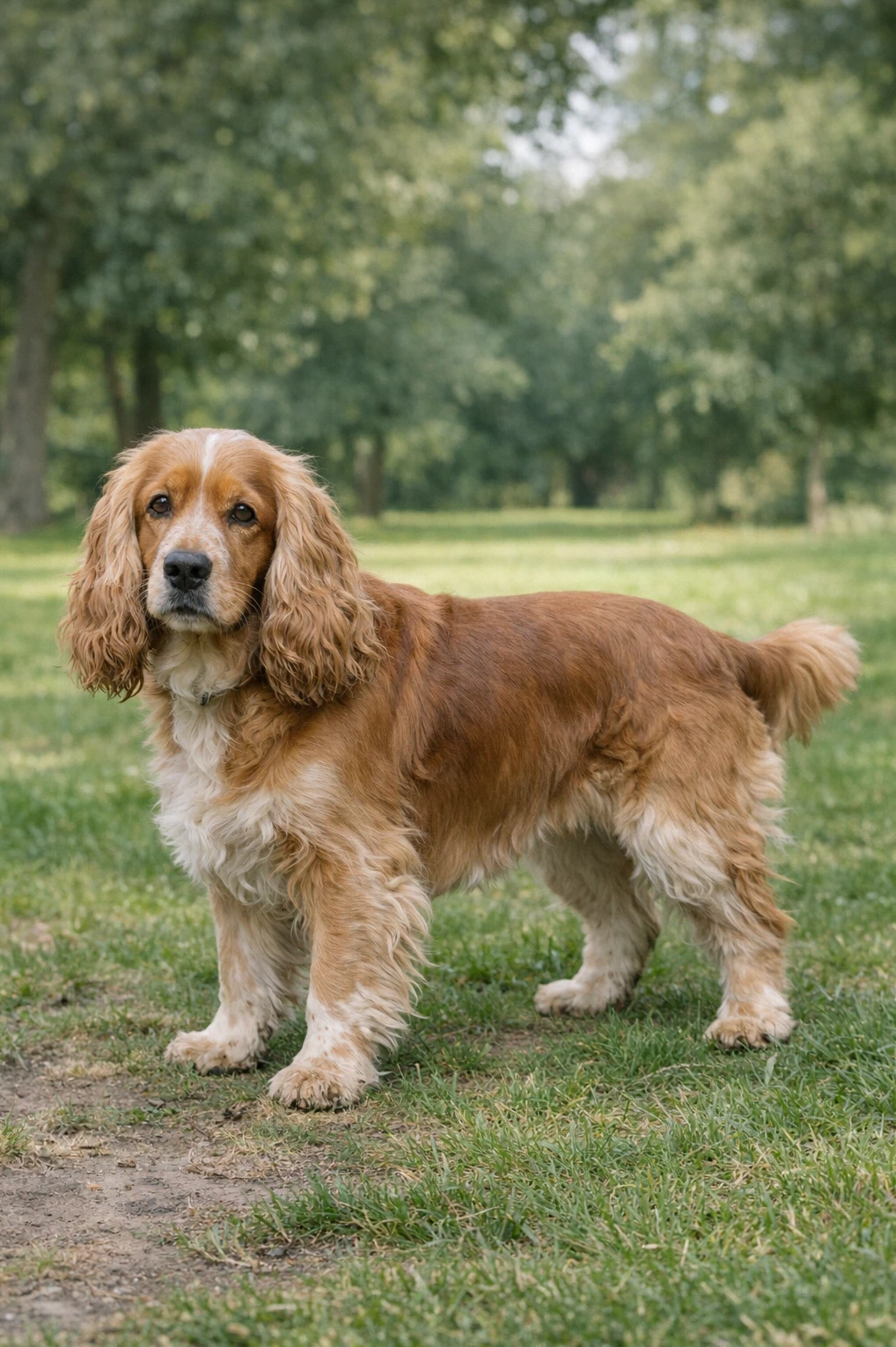 English Cocker Spaniel in a park