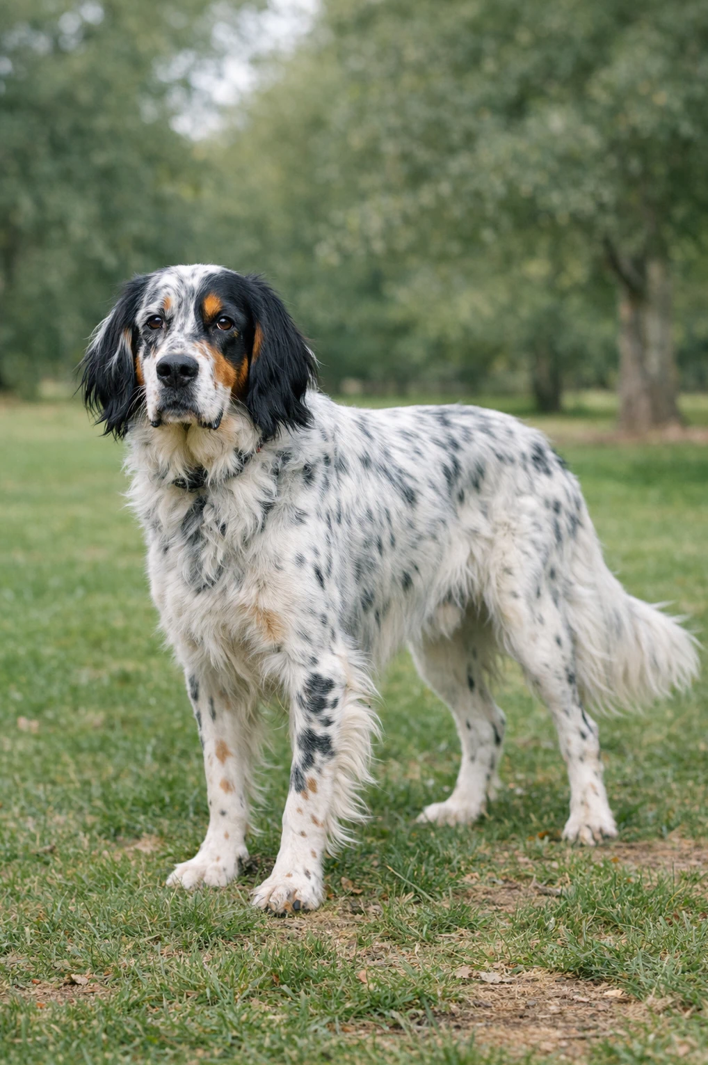 English Setter in a park