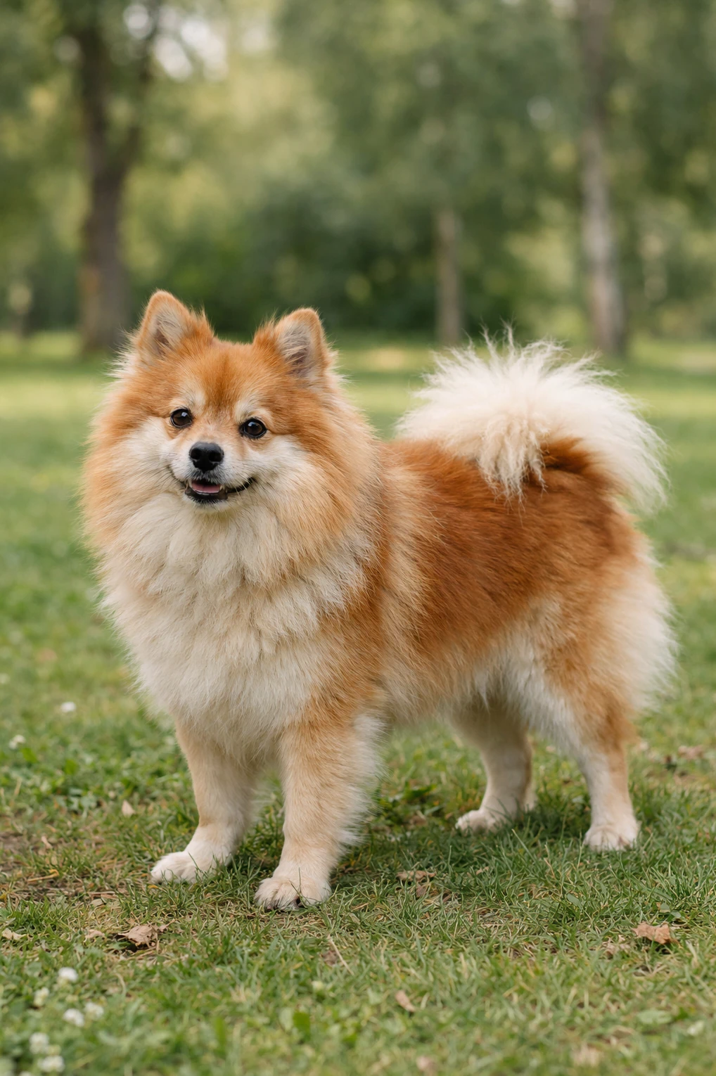 German Spitz in a park