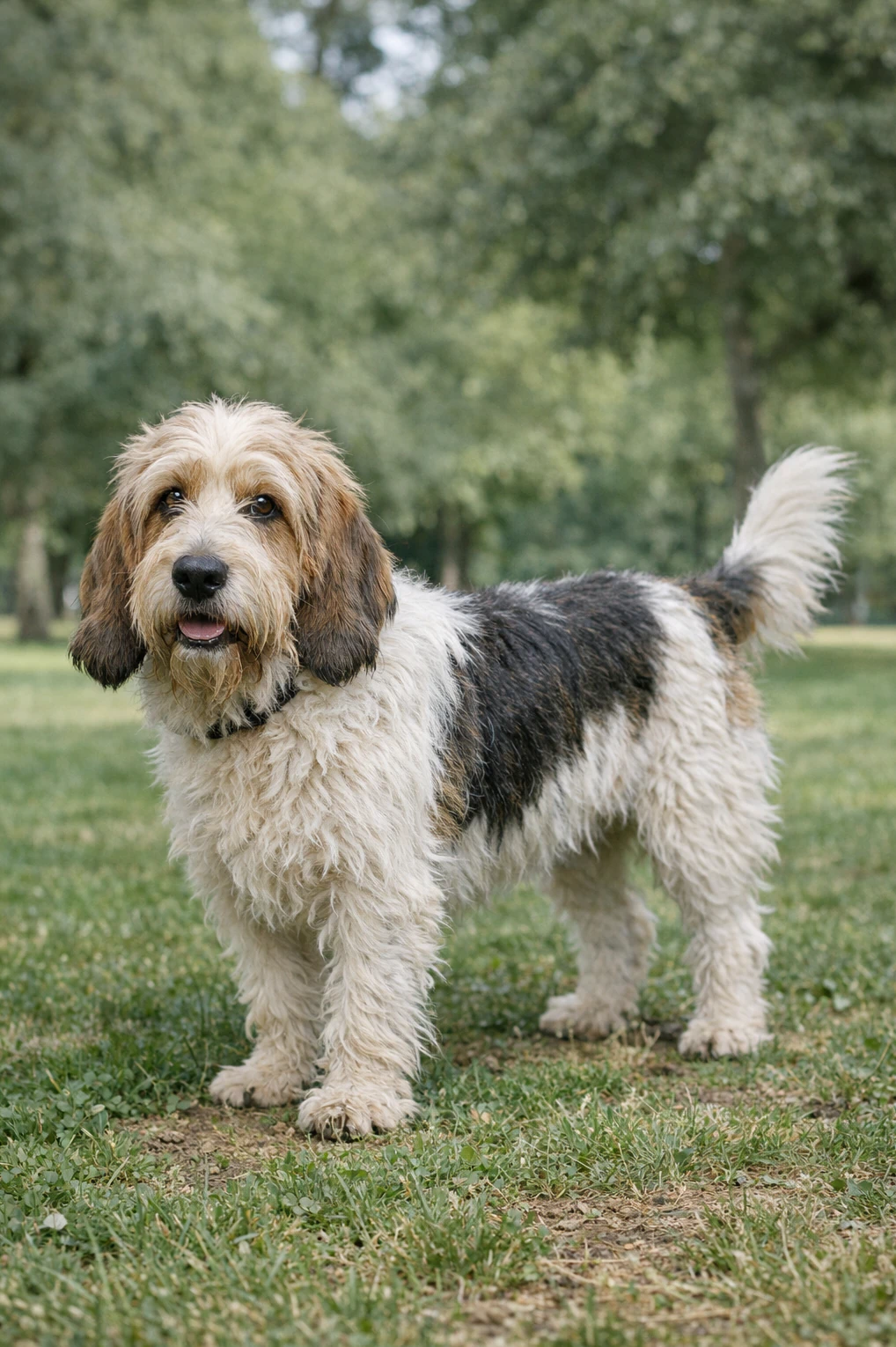 Grand Basset Griffon Vendéen in a park