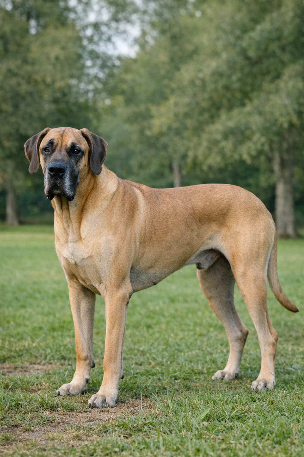 Great Dane in a park