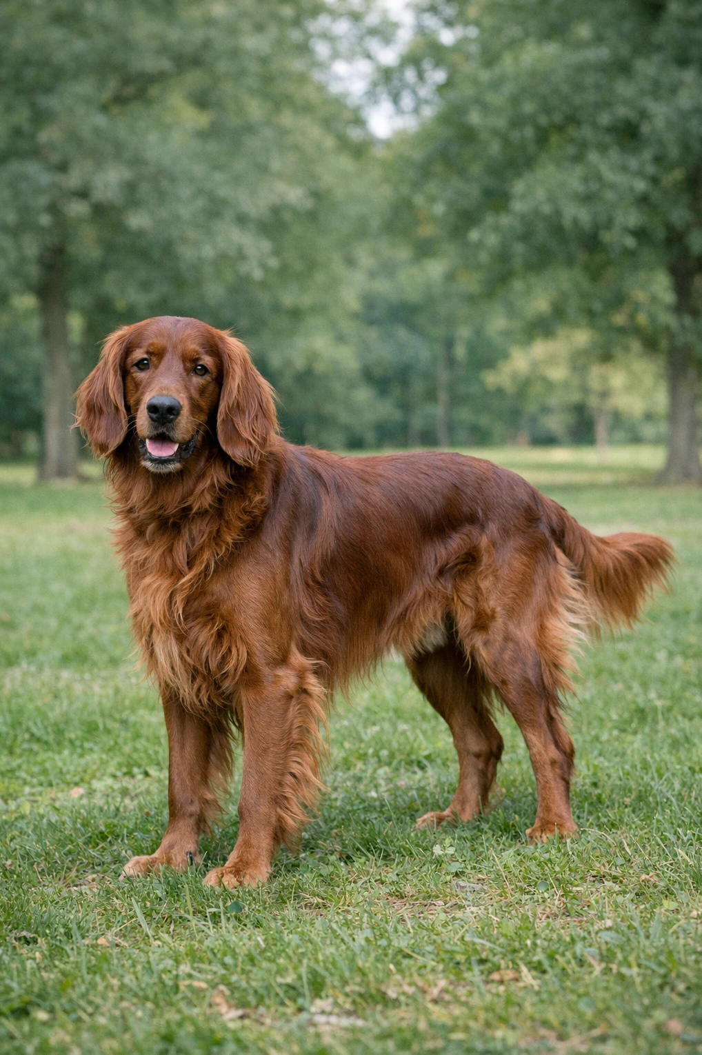 Irish Setter in a park