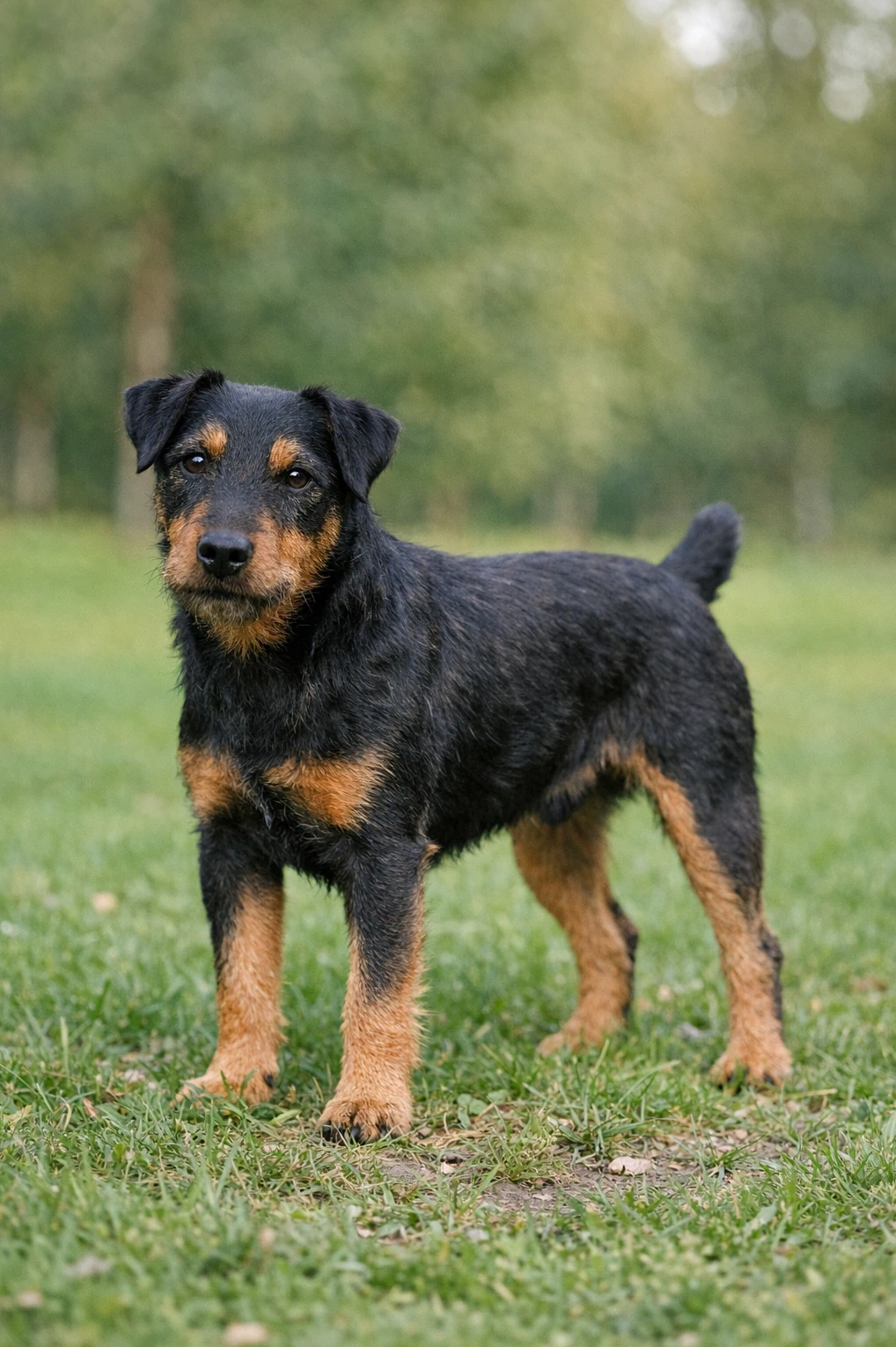 Jagdterrier in a park