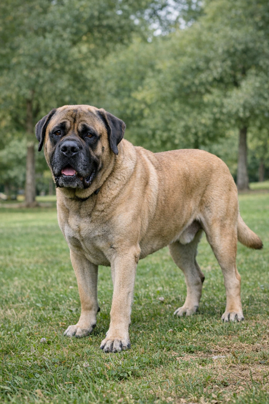 Mastiff in a park