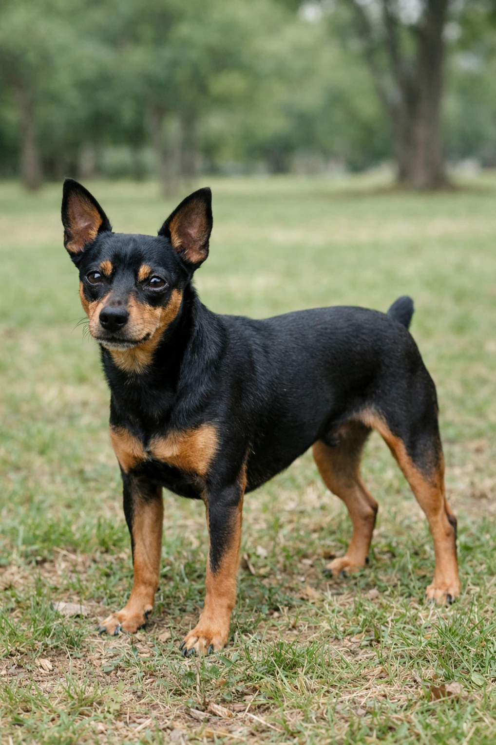Miniature Pinscher in a park