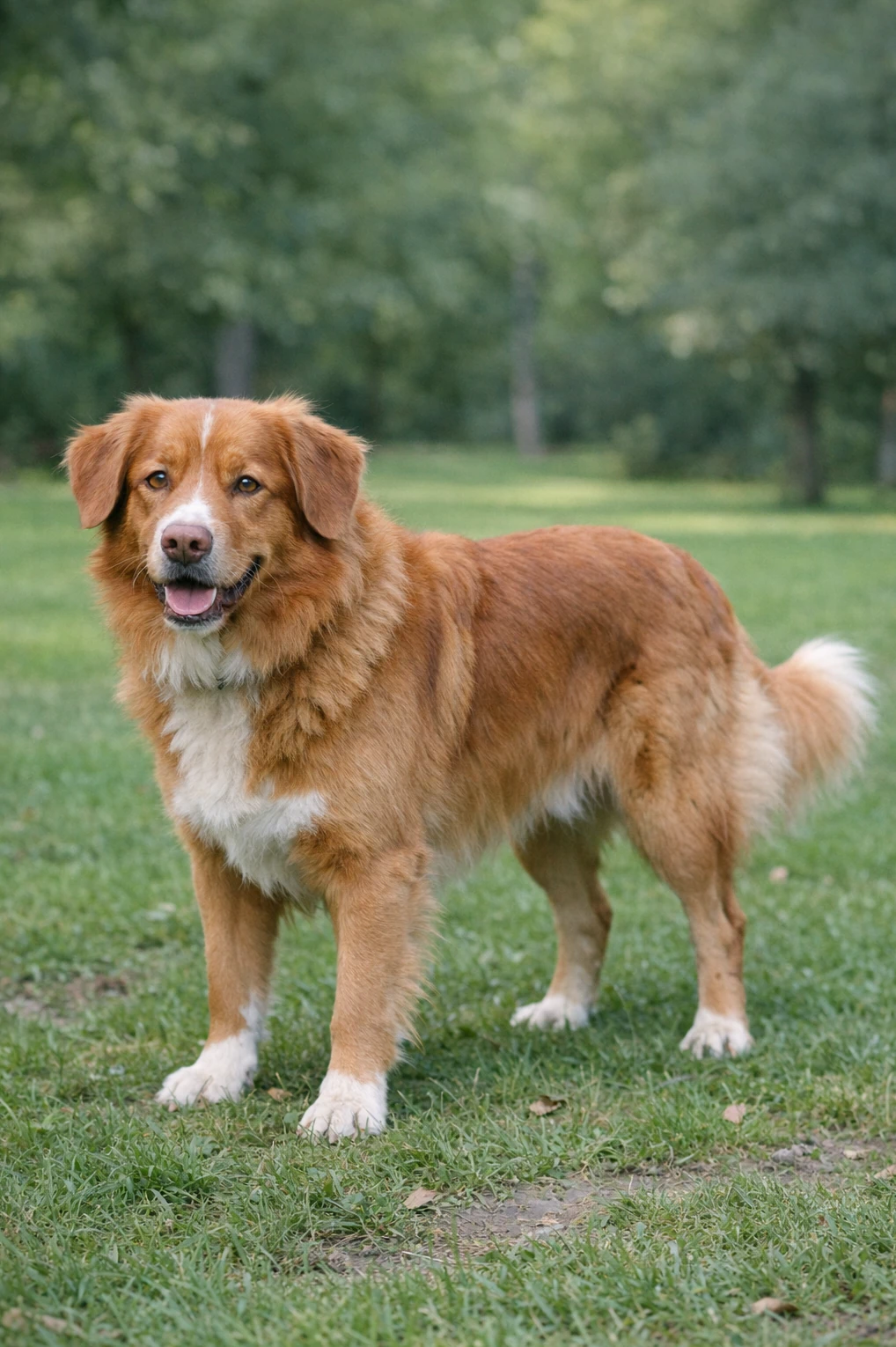 Nova Scotia Duck Tolling Retriever in a park