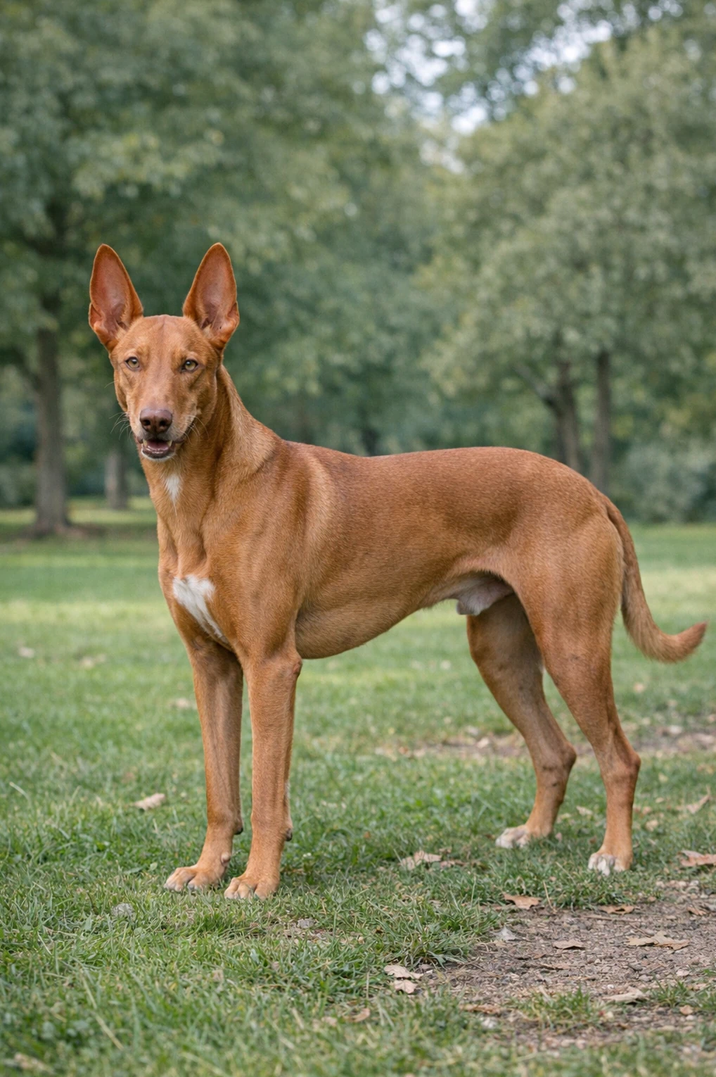 Pharaoh Hound in a park