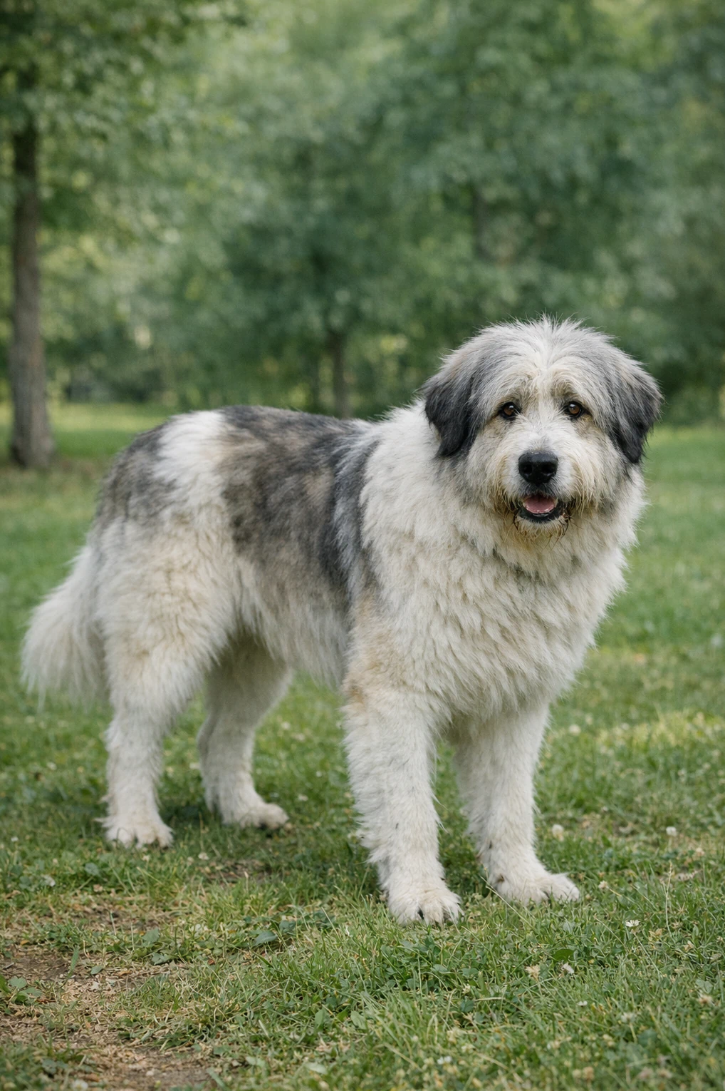 Romanian Mioritic Shepherd Dog in a park