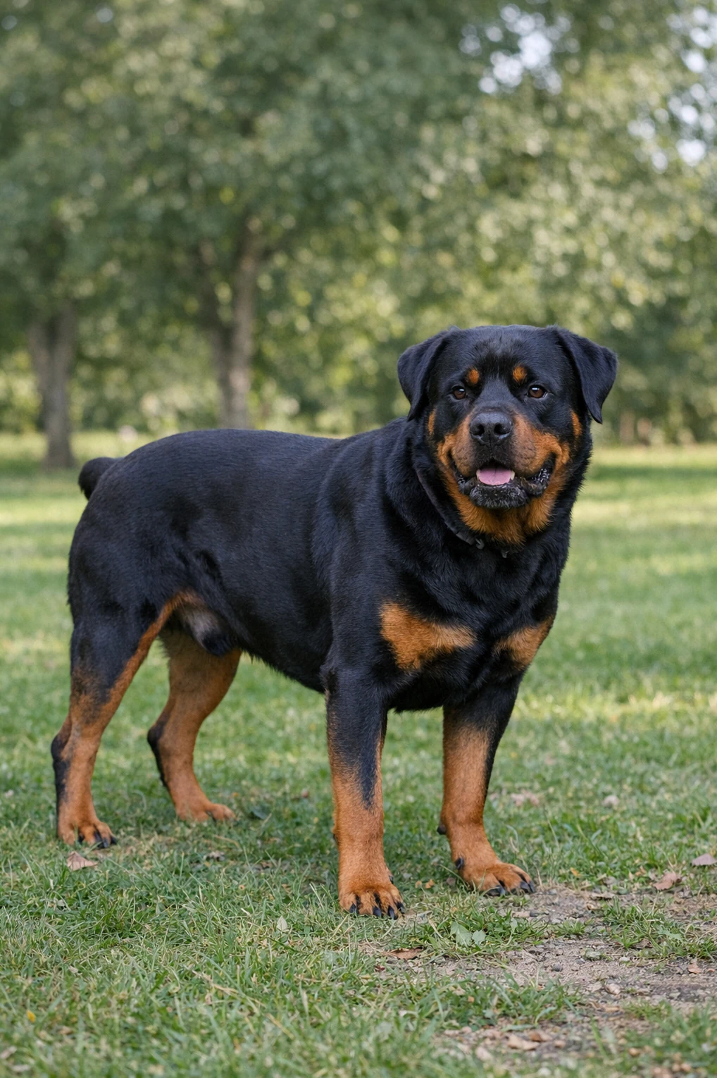 Rottweiler in a park