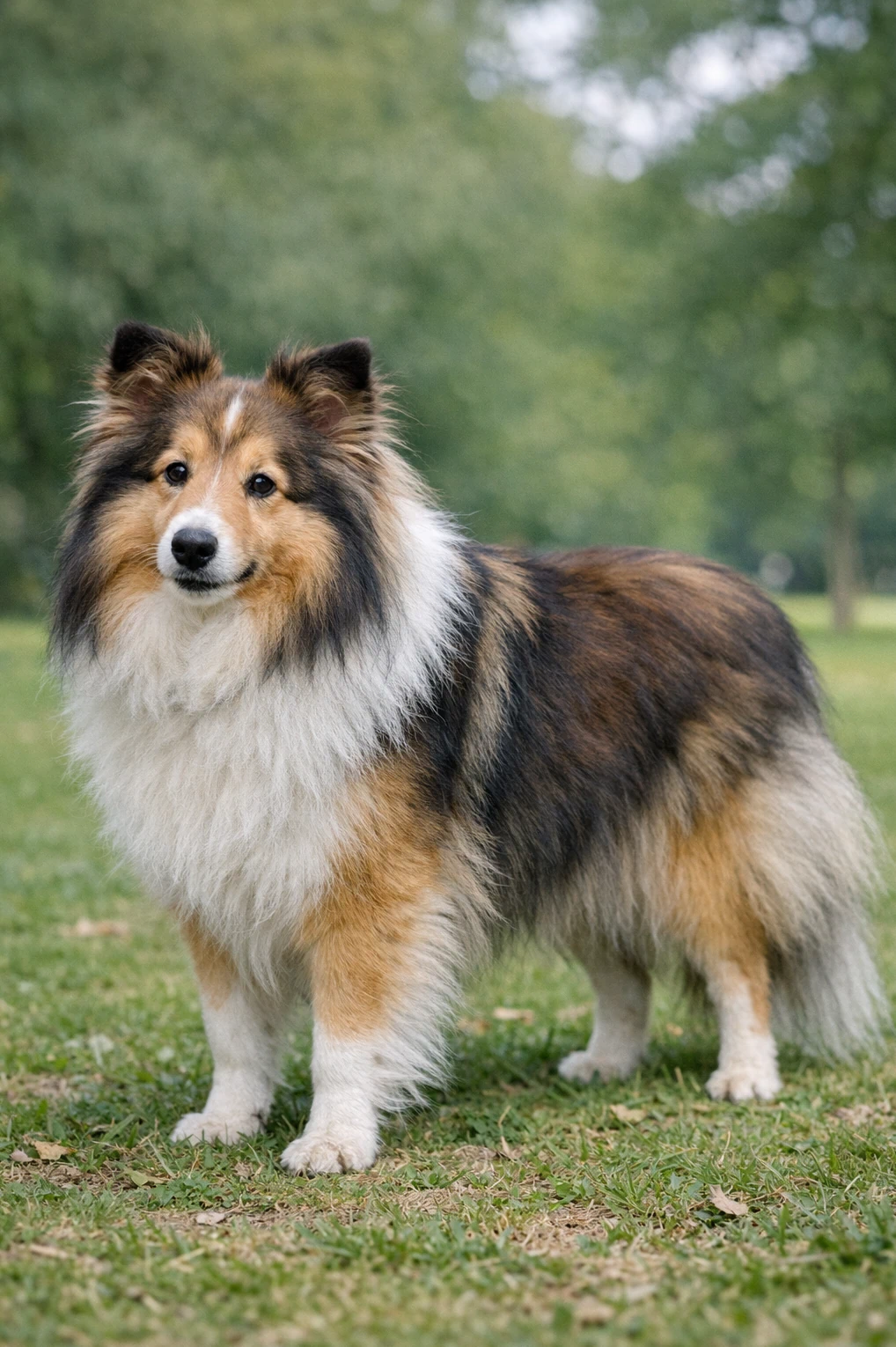 Shetland Sheepdog in a park