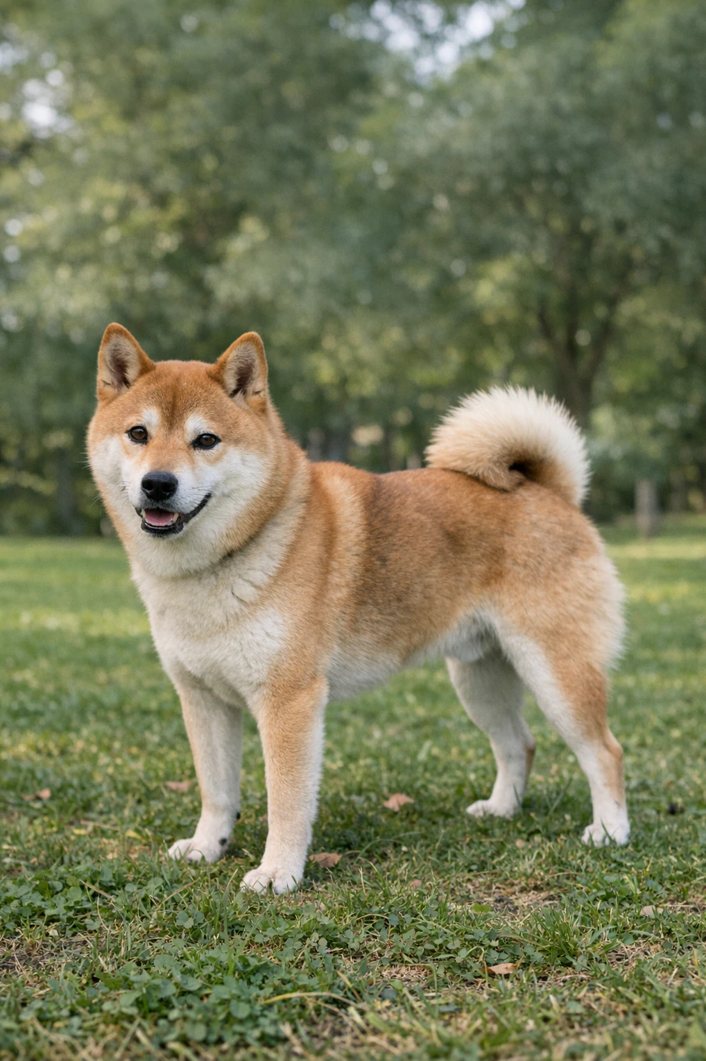 Shiba Inu in a park