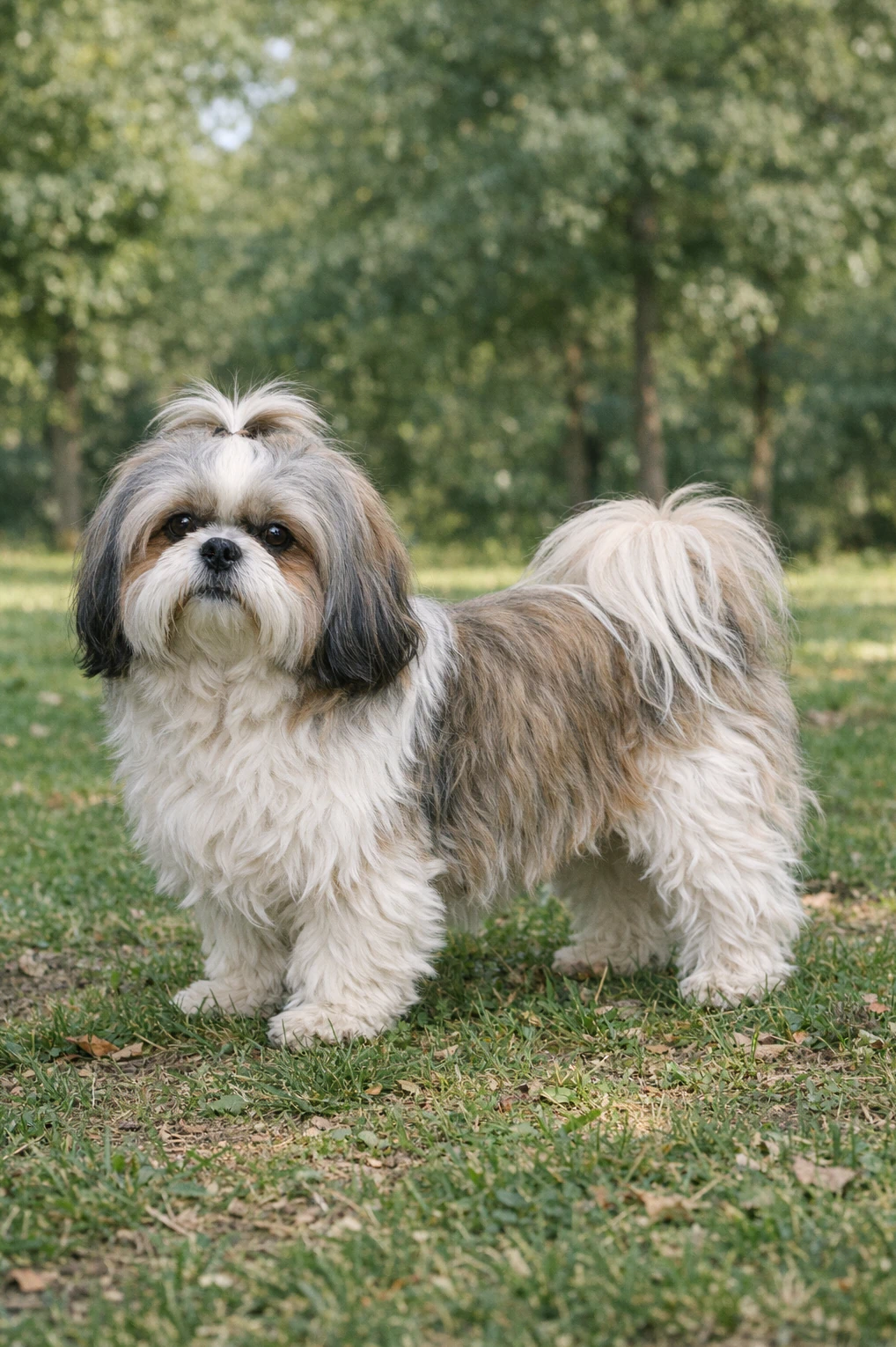 Shih Tzu in a park