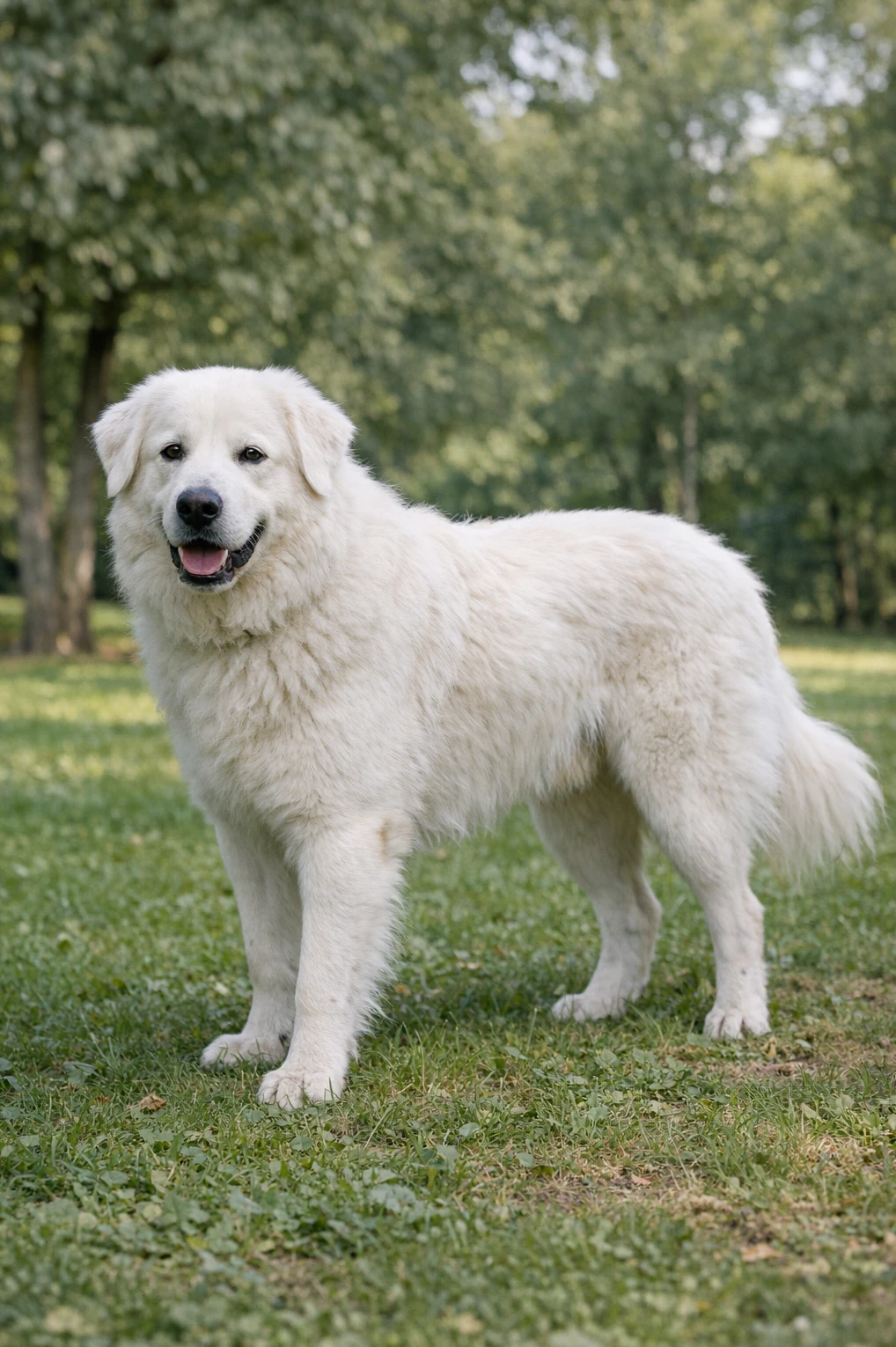 Slovensky Cuvac in a park