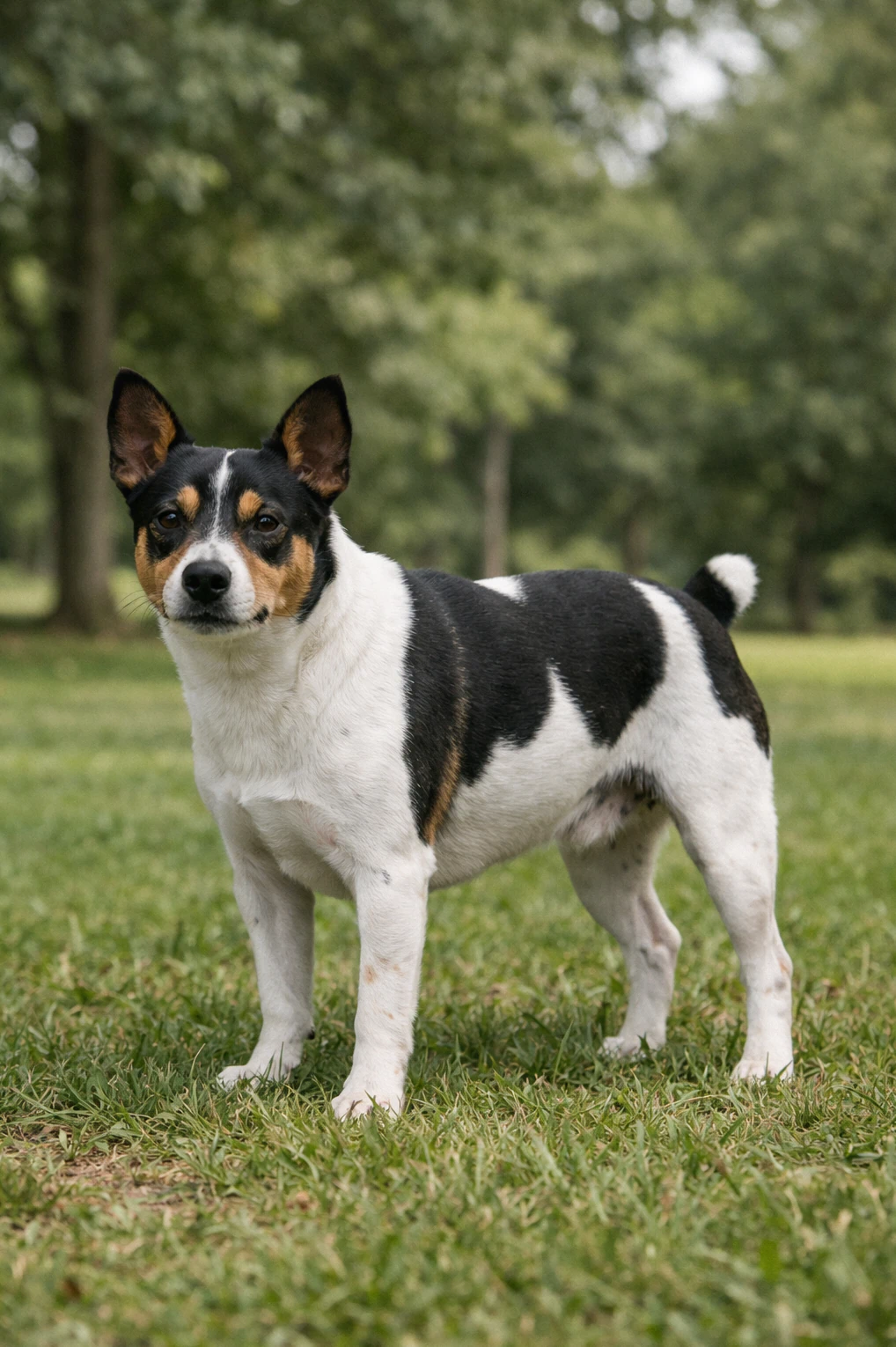 Teddy Roosevelt Terrier in a park