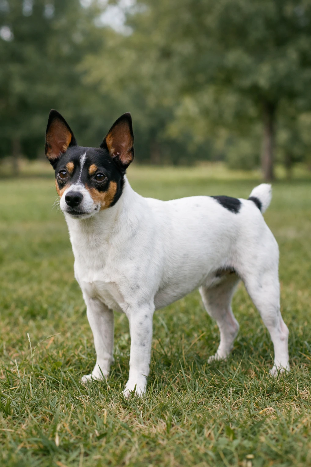 Toy Fox Terrier in a park