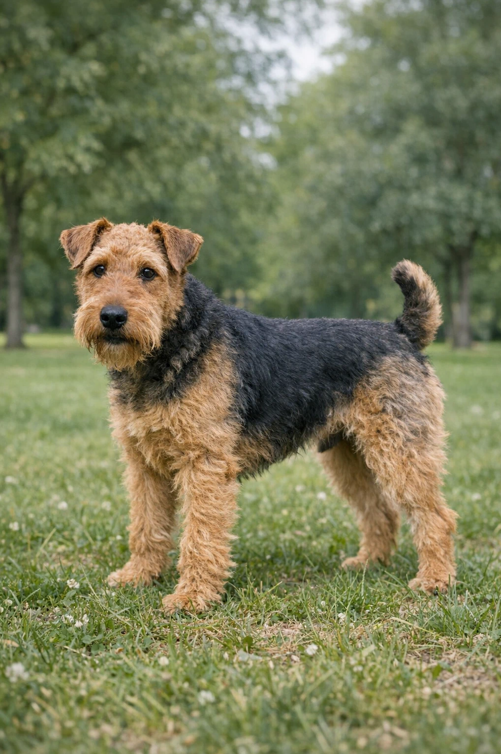 Welsh Terrier in a park