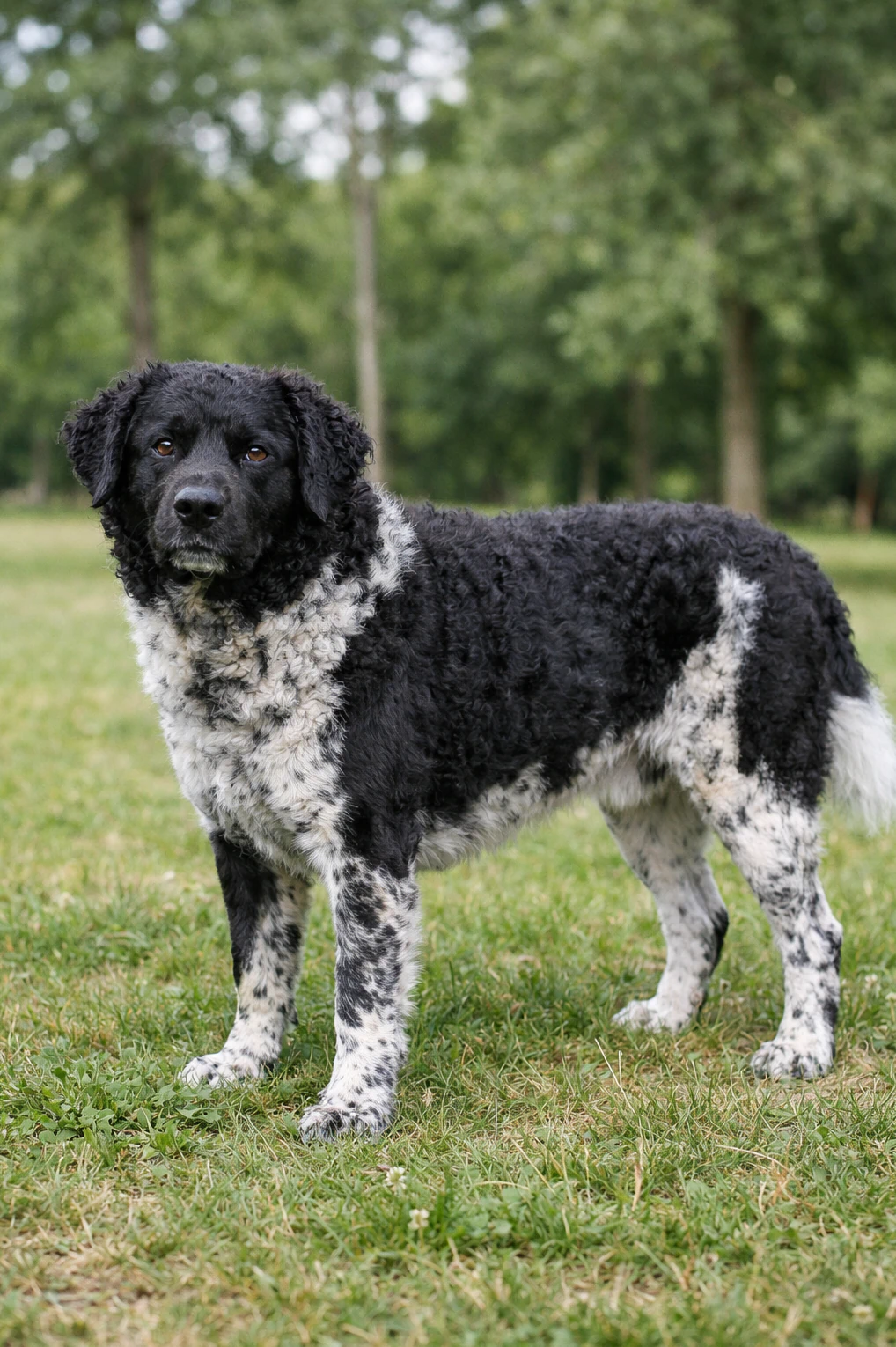 Wetterhoun in a park