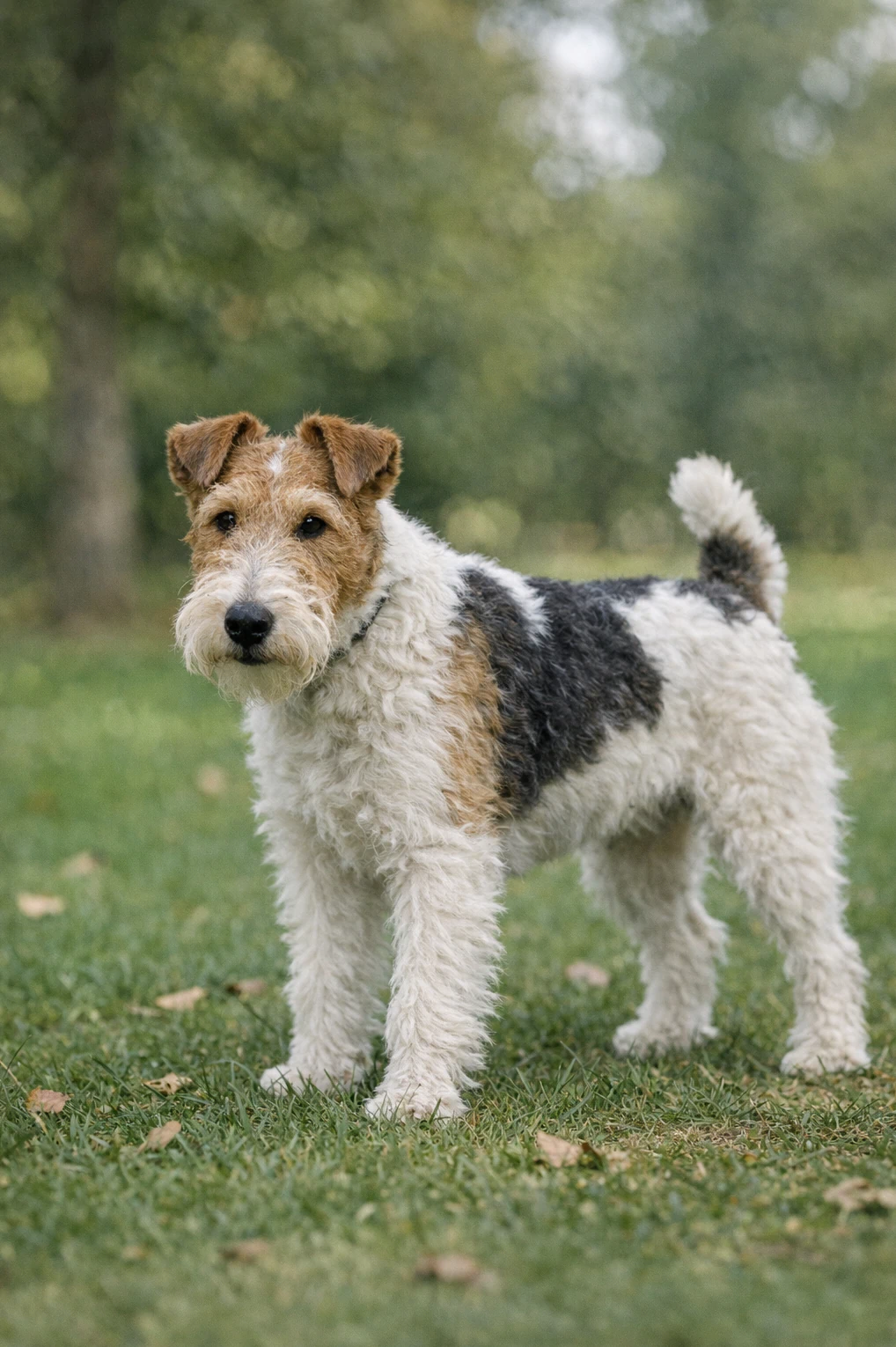 Wire Fox Terrier in a park