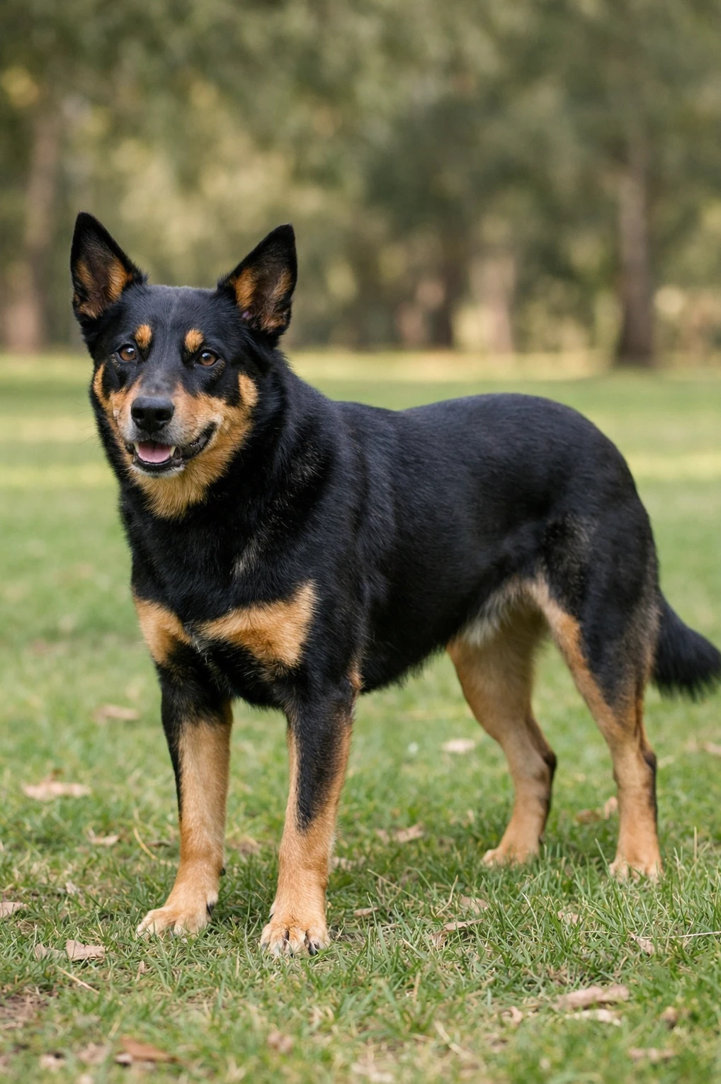 Working Kelpie in a park